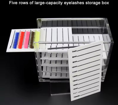 Organizador de pestañas acrílico