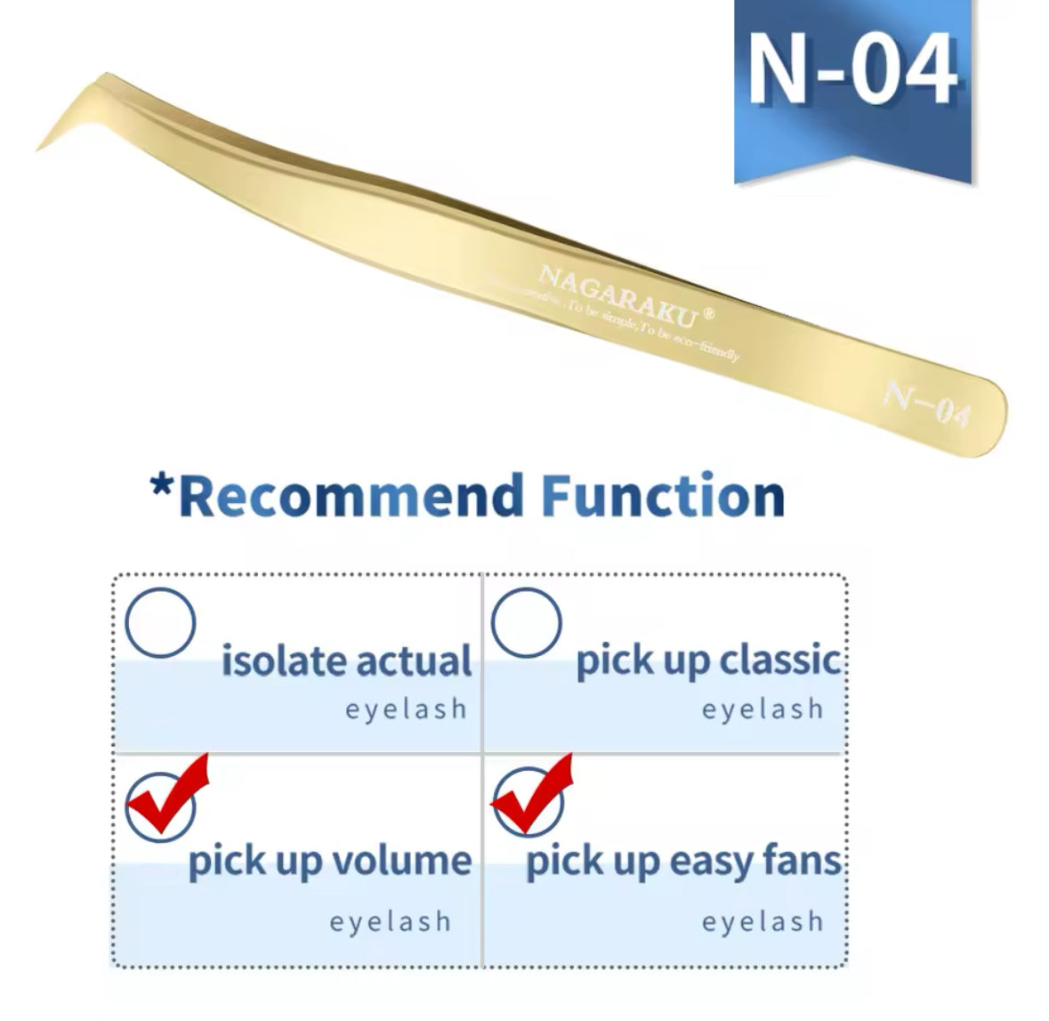 Pinzas NAGARAKU, acero inoxidable