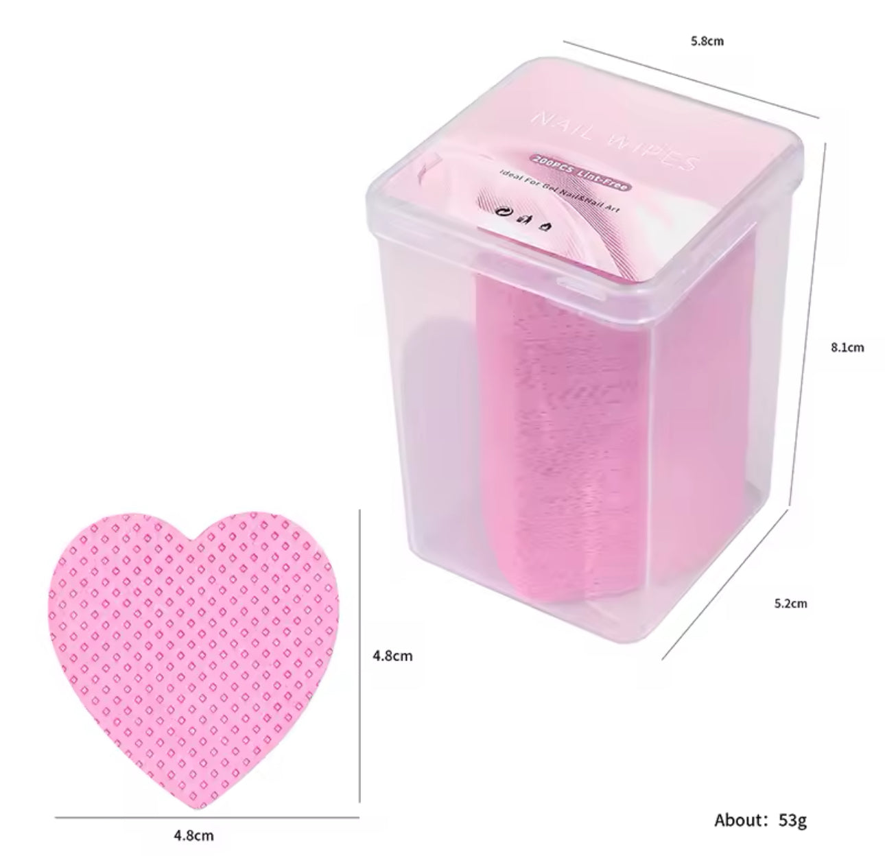 Limpia boquillas de corazón 200pcs