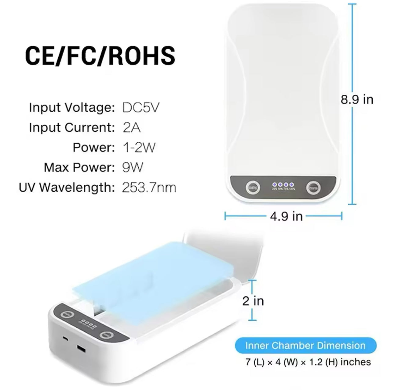 Esterilizador de pinzas Luz UV