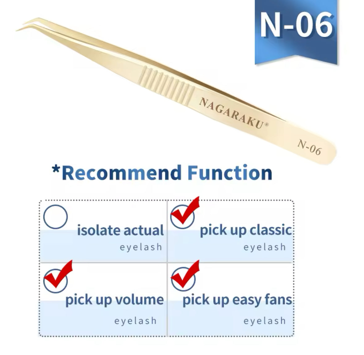 Pinzas NAGARAKU, acero inoxidable