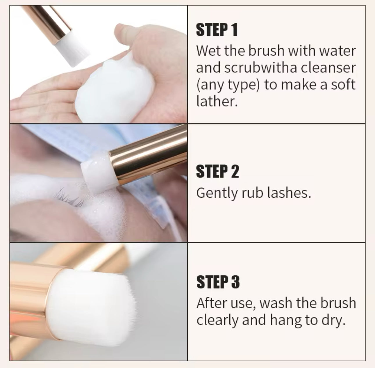 Brocha de Limpieza para Pestañas