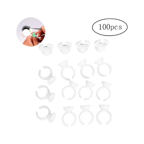 100pcs Anillos de color sencillos para Pestañas